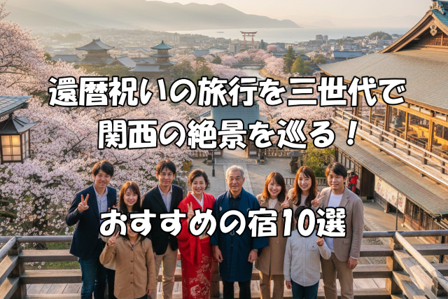 還暦祝いの旅行を三世代で関西へ