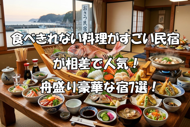 食べきれない料理がすごい民宿が相差で人気！舟盛り豪華な宿7選！